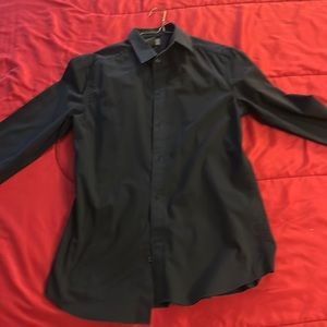 H&M Mens Black Dress Shirt